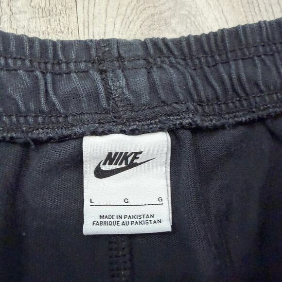 Nike Club Knit Jogger Sweatpants Men's Large Black Causal Cuffed FQ4330-010 - Picture 4 of 10